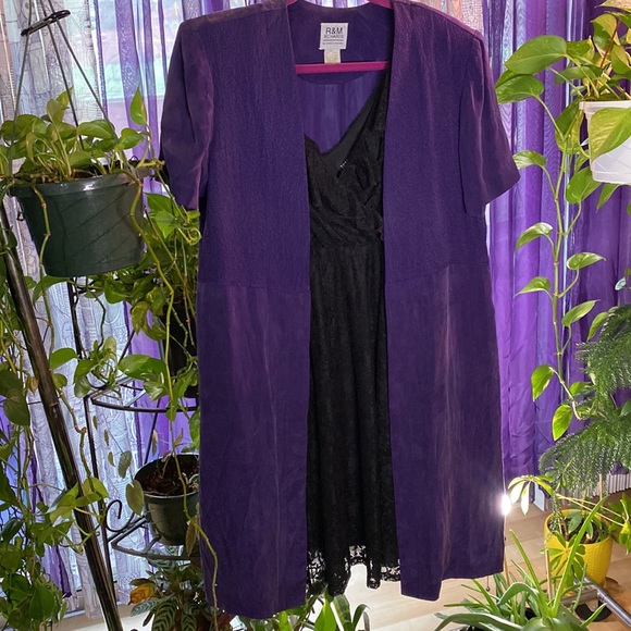 Plum Summer-y night long open cardigan. Size 16. - Picture 15 of 15